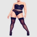 Fox & Royal - Mid Thigh Stockings - All onesies (Black) Mid Thigh Stockings