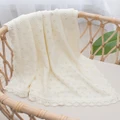 Living Textiles - Bamboo Cotton Heirloom Blanket Natural - Nursery (Natural) Bamboo-Cotton Heirloom Blanket - Natural
