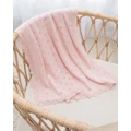 Living Textiles - Bamboo Cotton Heirloom Blanket Blush - Nursery (Blush) Bamboo-Cotton Heirloom Blanket - Blush
