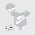 Nike - Futura Logo Boxed Set Babies - Headwear (Grey Heather) Futura Logo Boxed Set - Babies
