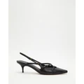 Alias Mae - Iris Heels - Mid-low heels (Black Leather) Iris Heels