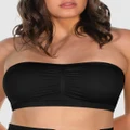 B Free Intimate Apparel - Swim Padded Support Bandeau (A B C D DD) Cup - One-Piece / Swimsuit (Black) Swim Padded Support Bandeau (A-B-C-D-DD) Cup
