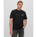 BOSS - Teglitchlogo T Shirt - T-Shirts & Singlets (Black) Teglitchlogo T-Shirt