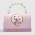 Claris The Chicest Mouse In Paris By Pink Poppy - Claris Fashion Print Handbag - Handbags (Pink) Claris Fashion Print Handbag