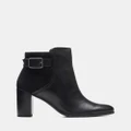 Clarks - Freva85 Buckle - Dress Boots (Black Leather) Freva85 Buckle