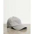 Emporio Armani - Eagle Logo Baseball Cap - Headwear (Grey) Eagle Logo Baseball Cap