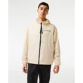 Lacoste - Short Zipped Hooded Jacket - Coats & Jackets (WHITE) Short Zipped Hooded Jacket