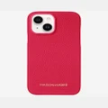 Maison De Sabre - Leather Phone Case (iPhone 15) - Tech Accessories (Pink) Leather Phone Case (iPhone 15)