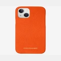 Maison De Sabre - Leather Phone Case (iPhone 13) - Tech Accessories (Orange) Leather Phone Case (iPhone 13)
