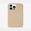 Maison De Sabre - Leather Phone Case (iPhone 13 Pro Max) - Tech Accessories (Nude) Leather Phone Case (iPhone 13 Pro Max)