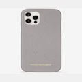 Maison De Sabre - Leather Phone Case (iPhone 12 Pro Max) - Tech Accessories (Grey) Leather Phone Case (iPhone 12 Pro Max)