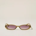 Rubi - Ophelia Oval Sunglasses - Sunglasses (GREEN) Ophelia Oval Sunglasses