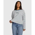 RVCA - Ivy Stripes Long Sleeve Top For Women - Tops (ATLANTIC) Ivy Stripes Long Sleeve Top For Women