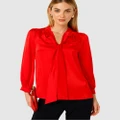 SACHA DRAKE - Hatchie Blouse - Tops (Red) Hatchie Blouse