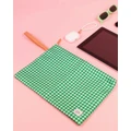 The Somewhere Co - Green Gingham Wet Bag - Bags & Tools (Green) Green Gingham Wet Bag