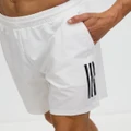 adidas Performance - Club 3 Stripes Shorts - Shorts (White) Club 3-Stripes Shorts