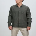 Silent Theory - Linen LS Shirt - Casual shirts (KHAKI) Linen LS Shirt