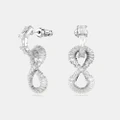 Swarovski - Hyperbola Drop Earrings - Jewellery (White & Rhodium Plated) Hyperbola Drop Earrings