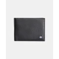 Ben Sherman - Genuine Leather Wallet with Flip - Wallets (BLACK/RED) Genuine Leather Wallet with Flip