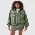 Calli - Mia Bomber Jacket - Coats & Jackets (Khaki) Mia Bomber Jacket