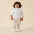 Designer Kidz - Archie L S Button Shirt - Shirts & Polos (White) Archie L-S Button Shirt