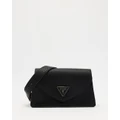 Guess - Avis Mini Flap Shoulder Bag - Handbags (Black) Avis Mini Flap Shoulder Bag