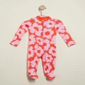Nike - Floral Coveralls Babies - Longsleeve Rompers (Picante Red) Floral Coveralls - Babies