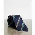 Paul Smith - Retro Stripe Tie - Ties (Blues) Retro Stripe Tie