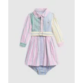 Polo Ralph Lauren - Belted Oxford Fun Shirtdress Bloomers Babies - Dresses (Multi) Belted Oxford Fun Shirtdress Bloomers - Babies