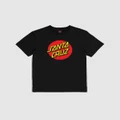 Santa Cruz - Classic Dot Front Tee Teens - T-Shirts & Singlets (Black) Classic Dot Front Tee - Teens