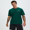 Superdry Sport - Code Athletic Club Embroidered Tee - Short Sleeve T-Shirts (Green) Code Athletic Club Embroidered Tee