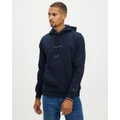 Tommy Hilfiger - Tommy Logo Tipped Hoody - Hoodies (Desert Sky) Tommy Logo Tipped Hoody