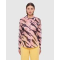 LEO LIN - Brooklynn Linen Shirt Tiger Print in Pink - Tops (Tiger Print in Pink) Brooklynn Linen Shirt - Tiger Print in Pink
