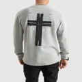 Kiss Chacey - Holy Lane Dual Curved Sweater - Sweats & Hoodies (Pigment Limestone) Holy Lane Dual Curved Sweater