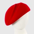 Max Alexander - Winter Red Felt Designer Hat - Hats (Red) Winter Red Felt Designer Hat