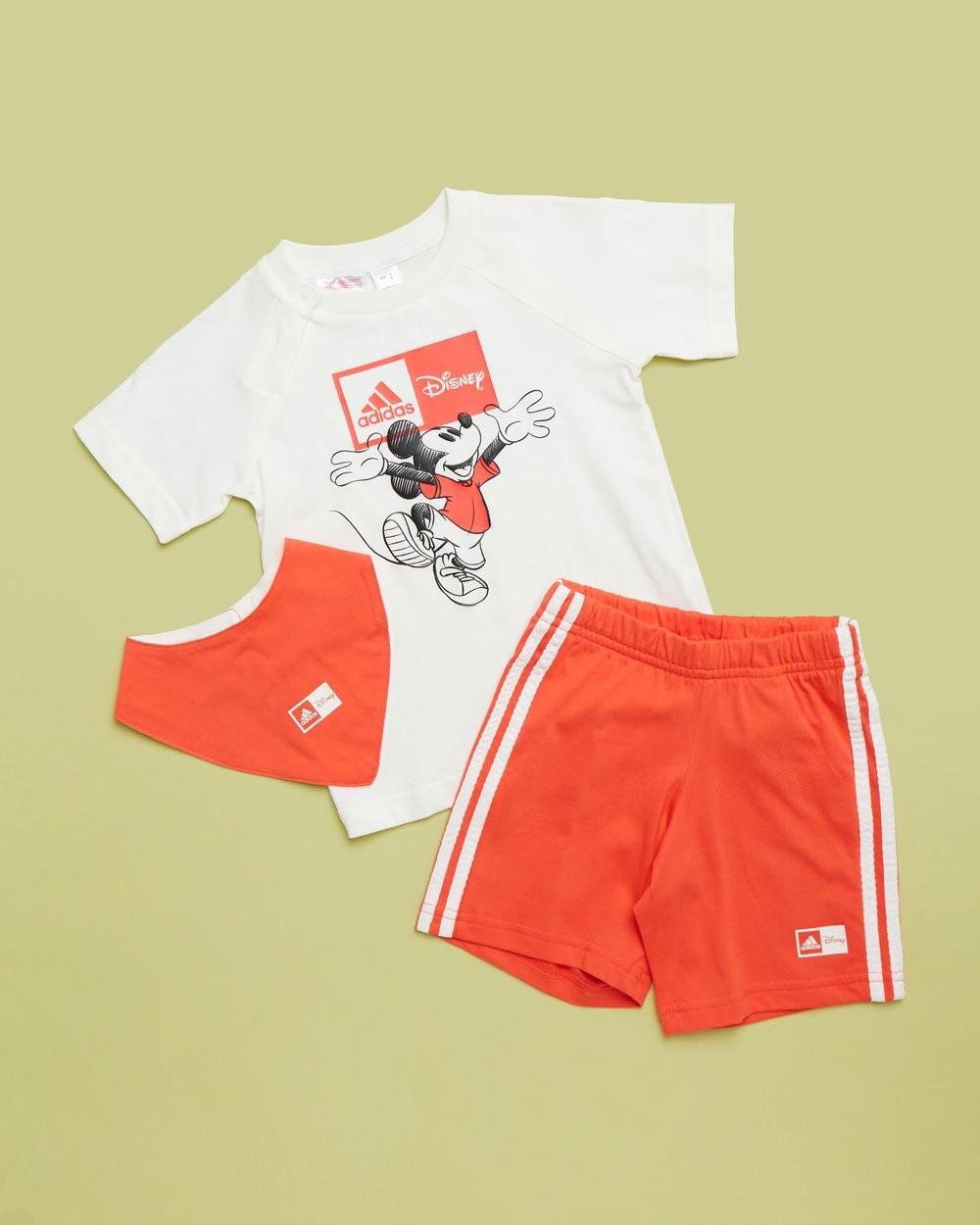 adidas Sportswear - Disney Mickey Mouse Gift Set Babies Kids - 3 Piece (Off White) Disney Mickey Mouse Gift Set - Babies-Kids