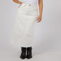 All About Eve - Ray Comfort Maxi Skirt - Denim skirts (VINTAGE WHITE) Ray Comfort Maxi Skirt