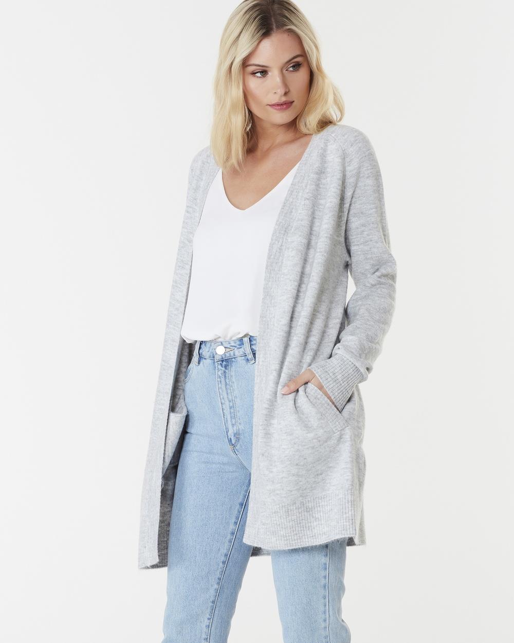 Everly Collective - Brooklyn Short Cardigan - Jumpers & Cardigans (Light Grey) Brooklyn Short Cardigan