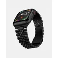 Friendie - Stainless Steel Link Bracelet Band The Perth Apple Watch Compatible - Fitness Trackers (Black) Stainless Steel Link Bracelet Band - The Perth - Apple Watch Compatible