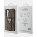 Guess - Galaxy S24 4G Grip Stand Phone Case - Tech Accessories (Brown) Galaxy S24 4G Grip Stand Phone Case
