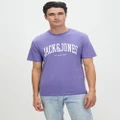 Jack & Jones - Josh Short Sleeve Tee - T-Shirts & Singlets (Twilight Purple) Josh Short Sleeve Tee
