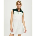 Lacoste - Ultra Dry Tennis Dress - Dresses (White & Sinople) Ultra Dry Tennis Dress