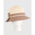 Max Alexander - Straw Nude Summer Beach Sun Hat - Hats (Beige) Straw Nude Summer Beach Sun Hat