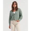 ONLY - Carol Nice Knitted Cardigan - Jumpers & Cardigans (Green) Carol Nice Knitted Cardigan