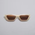 & Other Stories - Angular Cat Eye Sunglasses - Sunglasses (Beige Dusty Light) Angular Cat Eye Sunglasses
