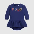 Polo Ralph Lauren - Logo Fleece Dress & Bloomers Babies - Dresses (Navy) Logo Fleece Dress & Bloomers - Babies