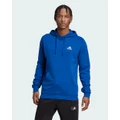 adidas Sportswear - Essentials Fleece Hoodie Mens - Sweats & Hoodies (Royal Blue / White) Essentials Fleece Hoodie Mens