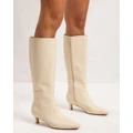 AERE - Low Heel Leather Boots - Boots (Nougat Cream) Low Heel Leather Boots