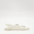 AERE - Quilted Ankle Strap Sandals - Sandals (White) Quilted Ankle Strap Sandals