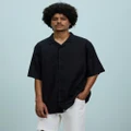 Afends - Daily Hemp Cuban Short Sleeve Shirt - Casual shirts (Black) Daily Hemp Cuban Short Sleeve Shirt